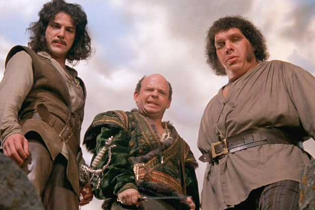 IÍñigo Montoya, Vizzini y Fezzik en los Acantilados de la Locuta