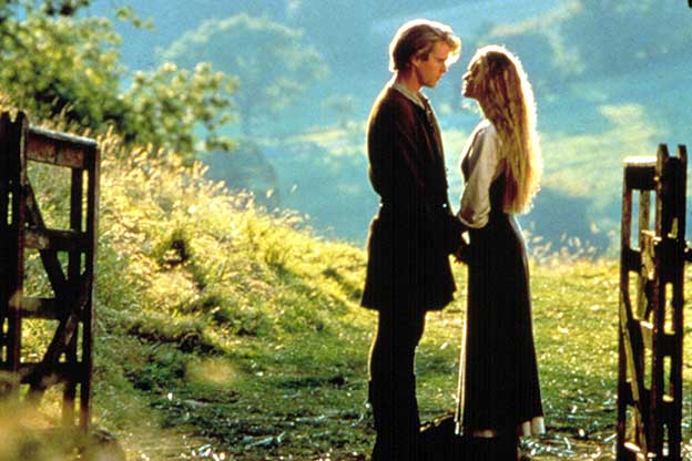 Westley y Buttercup frente a frente despidiendose